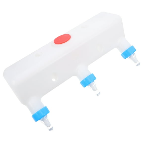 OUNONA Multiple Pacifiers Feeder White Plastic for Livestock Feeding and Milk Storage Convenience