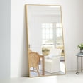 thumbnail image 2 of 59"x35" Gold Modern Full Length Mirror, 2 of 7