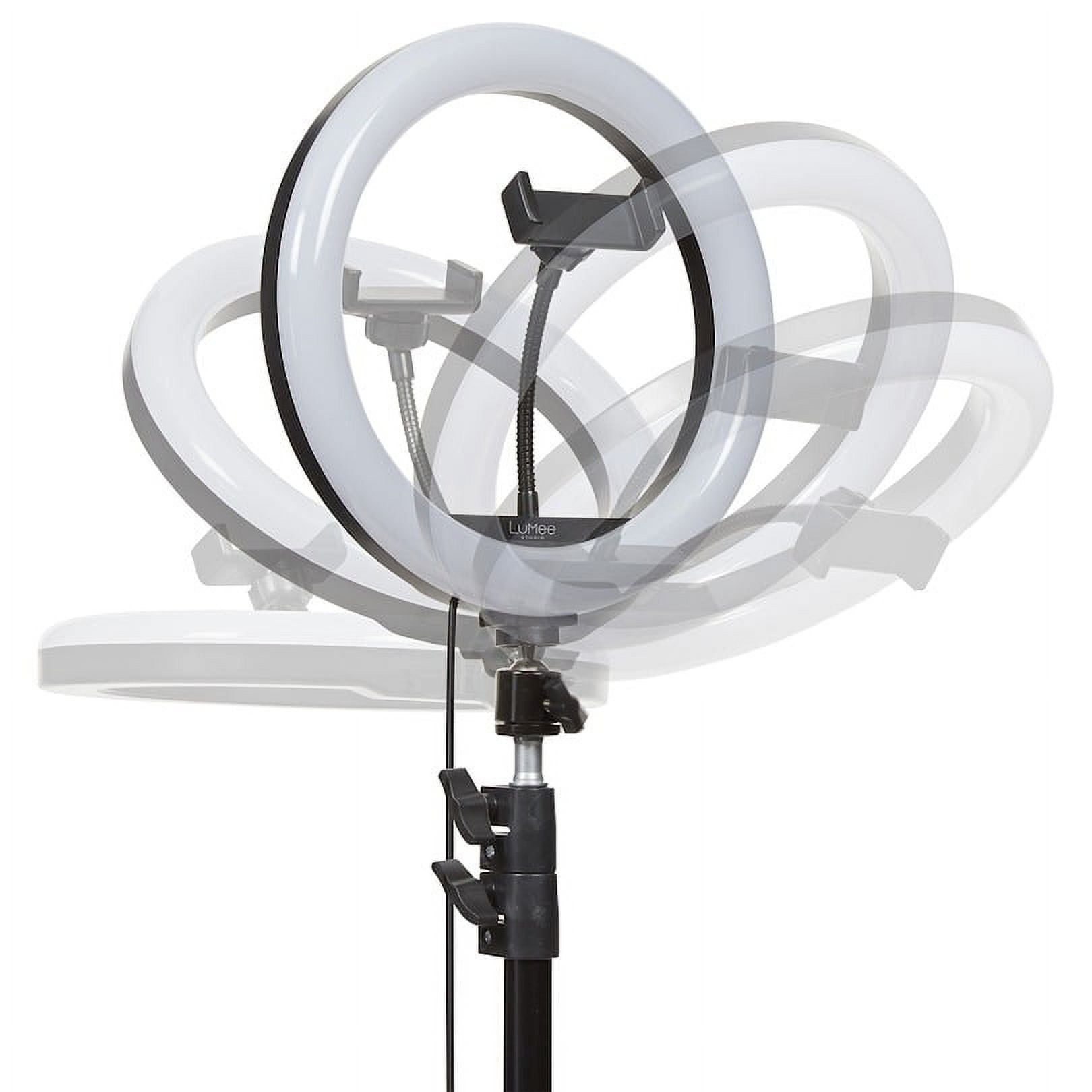 Restored LuMee Studio RGB Ring Light with Tripod Stand 10 inch Black (Refurbished)