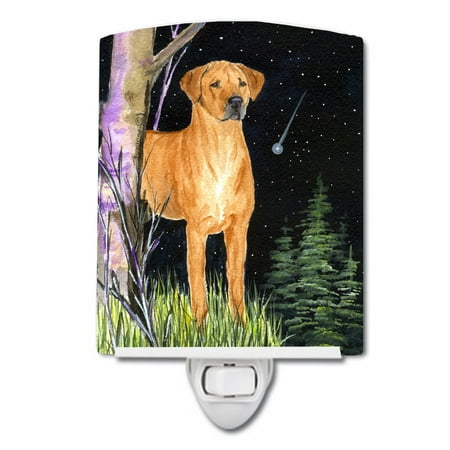 

Caroline s Treasures SS8479CNL Starry Night Rhodesian Ridgeback Ceramic Night Light 6x4x3 multicolor