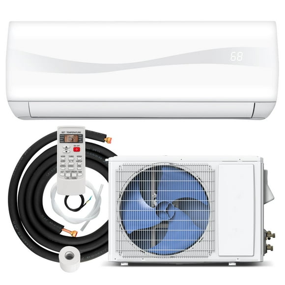 Giantex Split Air Conditioner, Inverter Air Conditioner w/Self-Cleaning Function & Installtion Kit Included, Energy Efficient AC Unit (12000BTU, 115V)