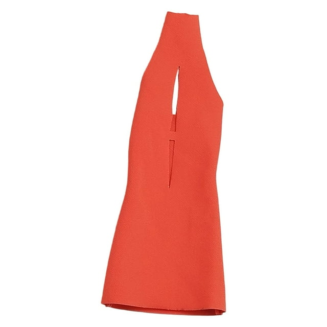 Conjunto para muñeca BJD 1/6, vestidor, vestido de noche, accesorio para fotografía, cuello alto rojo anaranjado