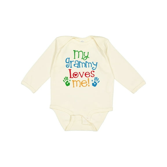 Inktastic My Grammy Loves Me Boys or Girls Long Sleeve Baby Bodysuit