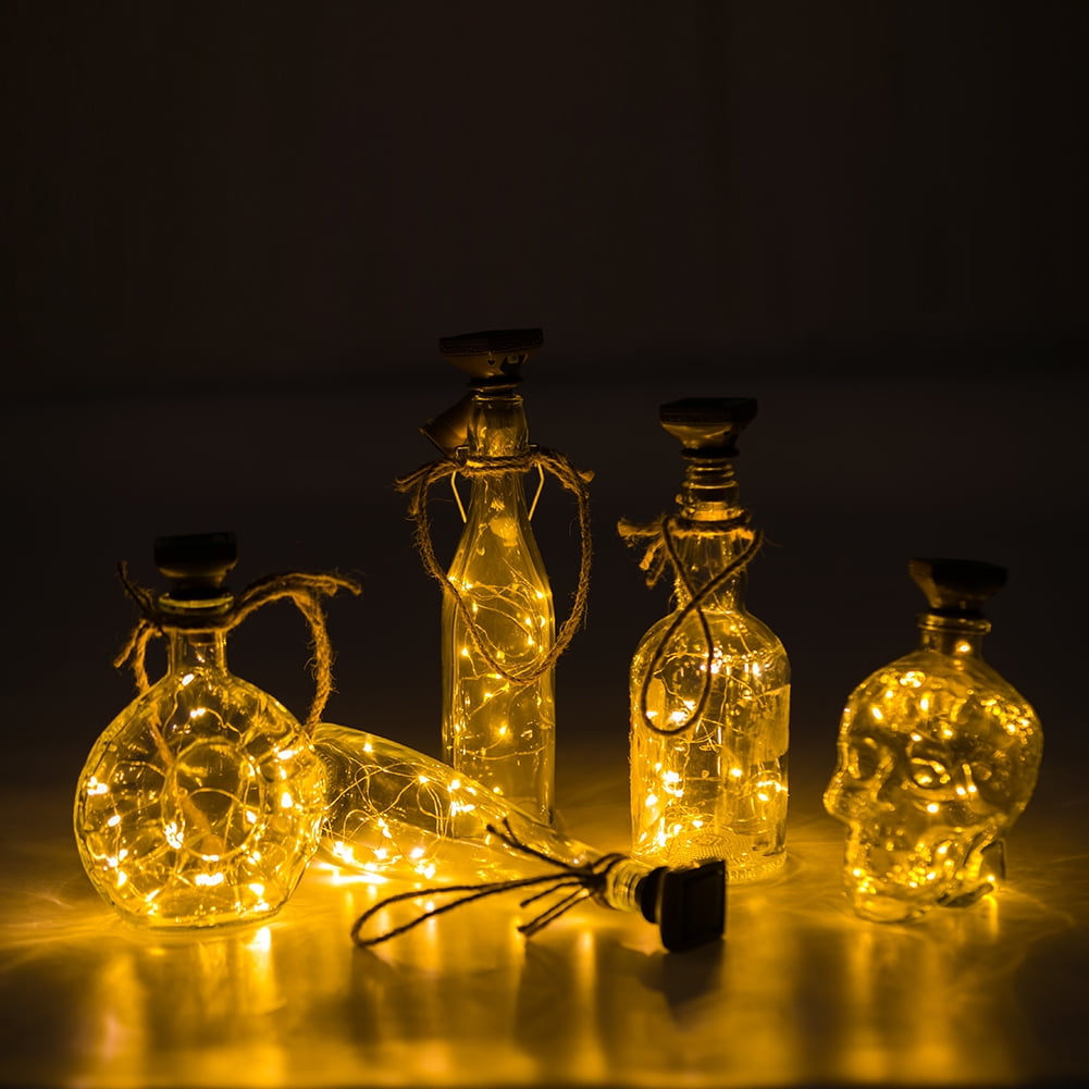 10pcs 2m 20 LED Mini Bottle Stopper Lamp String Fairy Light Colorful Light Bar Decor Walmart