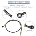 thumbnail image 5 of 110cm 43.31" Length 10mm ID Motorcycle Hydraulic Brake Line Oil Hose Pipe 28° 0° Braided Cable Black, 5 of 6