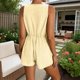 thumbnail image 5 of TaTaai Women's Casual Short Overalls Crinkled Fabric Romper with Adjustable Straps Side Pockets and 5-Panel Shorts Design for Daily and Vacation Outfits Gift, 5 of 8