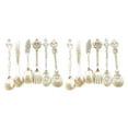 thumbnail image 2 of Cateissary De vajilla Retro, tenedor, cuchara de aleación, cuchara de cocina, cucharón de cocina, cucharilla de doméstico, cubiertos Type3 NO3, 2 of 6