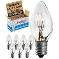 thumbnail image 6 of Salt Rock Lamp Bulb 15 Watt Replacement Bulbs for Himalayan Salt Lamps & Baskets, Chandeliers, Candle & Wax Warmers, Night Lights. E12 Socket, C7, Warm White – 8 Pack, 6 of 8