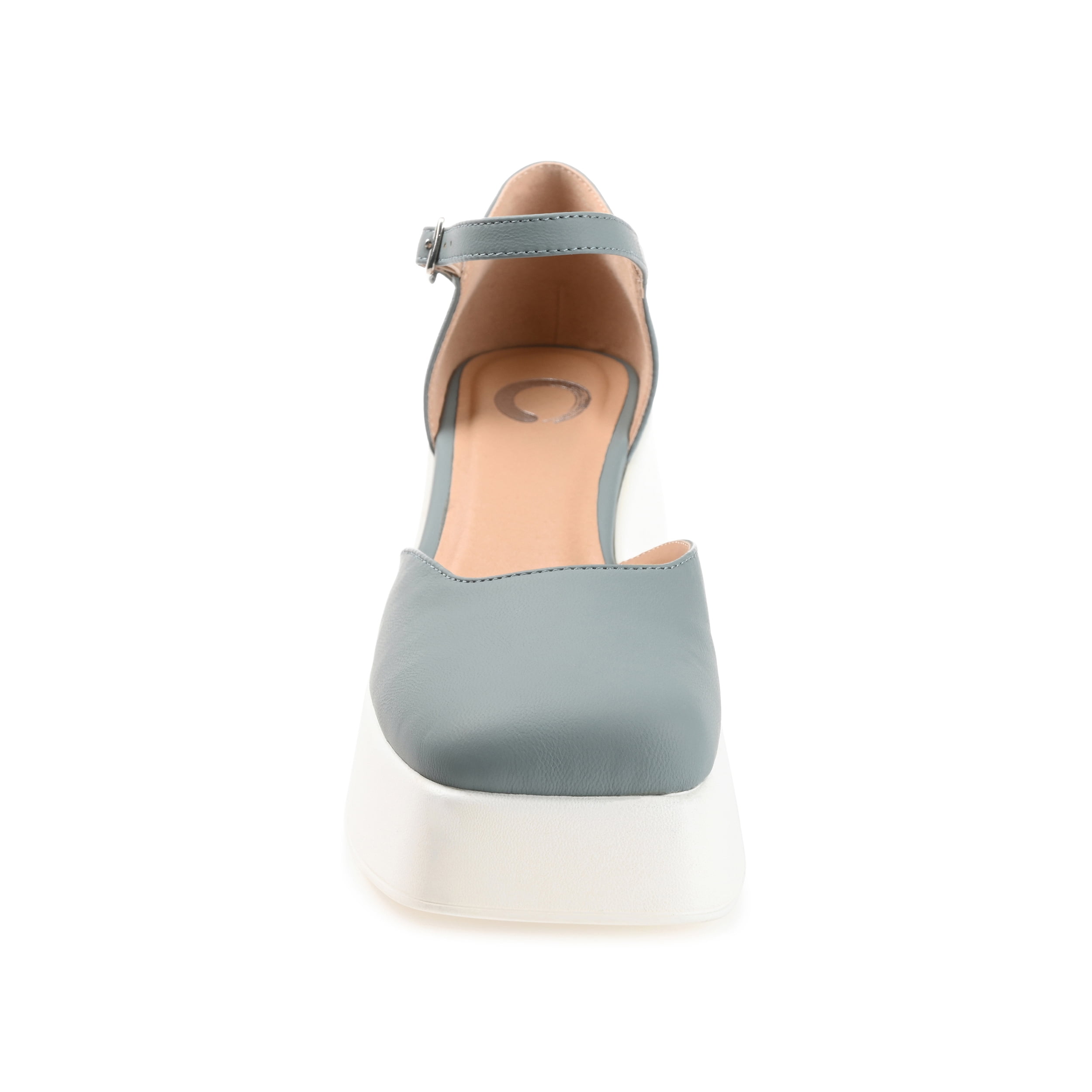 Journee Womens Lizaa Square Toe Ankle Strap Sporty Platform