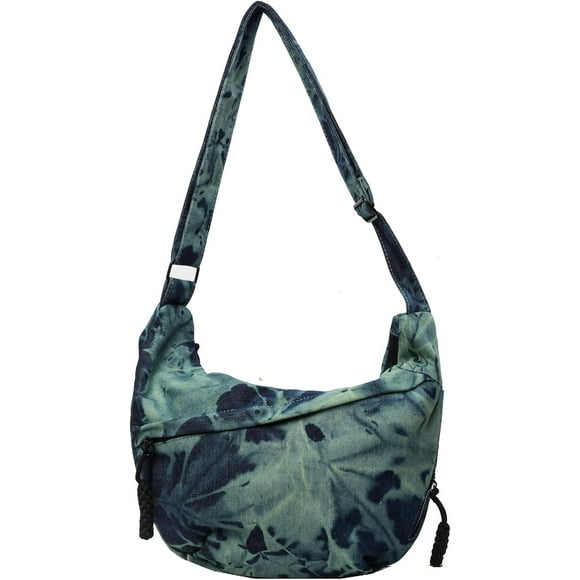 shiyou-Crescent Bag for Women Men Nylon Crossbody Bags Multi-Pocket Sling Bag Roomy Hobo Bags Moon Bag Slouchy Dumpling Bag