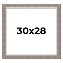 30x28 Frame Grey Real Wood Picture Frame Width 2.75 Inches | Interior Frame Depth 0.5 Inches |