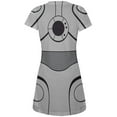 thumbnail image 2 of Halloween Cyborg Trooper Costume Metal Juniors V-Neck Beach Cover-Up Dress, 2 of 2