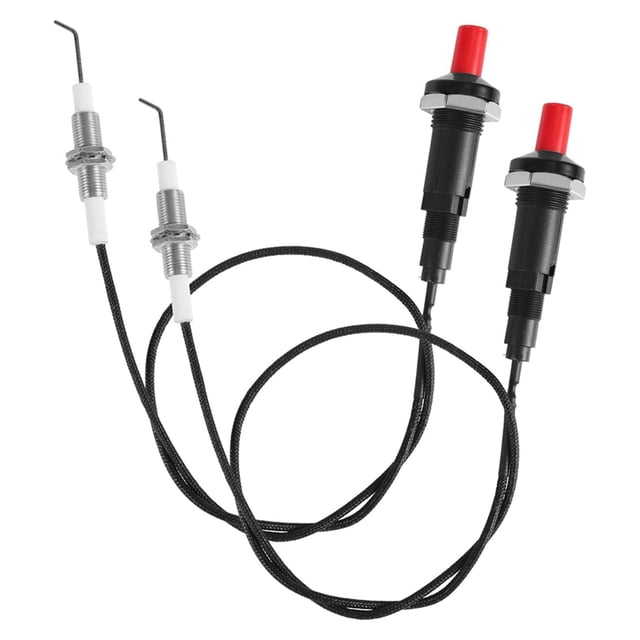 2pcs Piezo Igniter Propane Push Button Threaded Electrode Grill Igniter Kit for Gas Fireplace Oven Kitchen Accessories