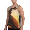 thumbnail image 2 of Uemuo Seaside Sunset Cool Dragon Pattern Men's Muscle Shirts Sleeveless Dry Fit Gym Workout Tank Top Lightweight Sports Tank Top Beach Tank Top, Loose-fit Sleeveless Shirt-4X-Large, 2 of 7