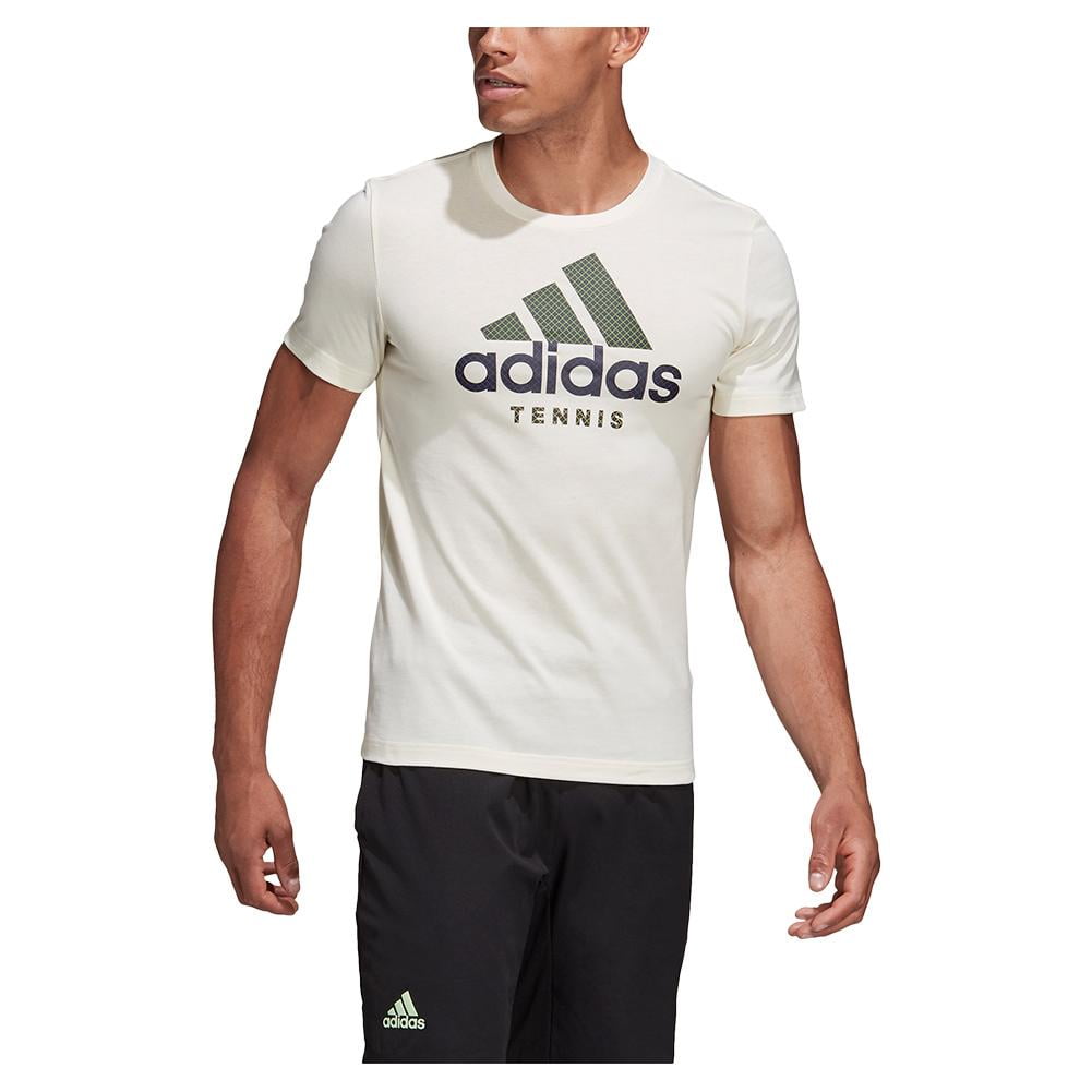 Adidas Men`s Category Limited Edition Tennis Tee Cream White (  MEDIUM   )