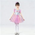 thumbnail image 2 of Loopsun Girls Princess Dress, Girls Sequin Star Sleeveless Crew Neck Sundress Puff Performance Dress Pink, 11-12 Years, 2 of 5