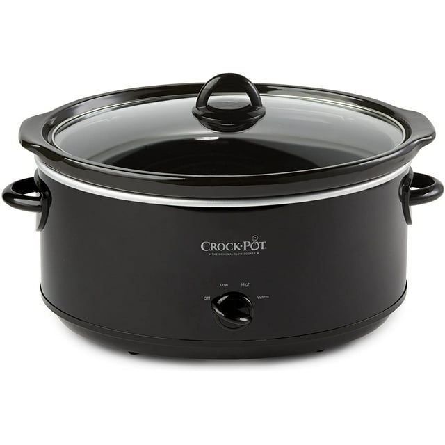 CrockPot SCV800B, 8Quart Oval Manual Slow Cooker, Black