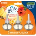 thumbnail image 1 of Glade PlugIns Scented Oil Refill, Hawaiian Breeze, 3 ct, 2.01 fl Ounce, 1 of 8