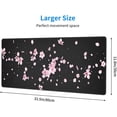 thumbnail image 3 of Japanese Cherry Blossom Flower Gaming Mouse Pad Large XL Desk Mat Long Extended Pads Big Mousepad for Home Office Decor Accessories 31.5 X 11.8 Inch, 3 of 6