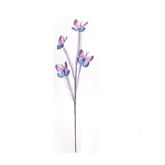 Dvumao Artificial Butterfly Branch 25.6 Inch Polyester Faux Floral Pick for Vase Arrangements and Wedding Decor