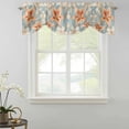 thumbnail image 2 of Tie Up Valances for Windows, Lily Floral Adjustable Valance Curtains Window Treatment for Living Room/Bedroom, Watercolor Flower Garden Floral Motifs Rod Pocket Kitchen Curtains & Drapes 60x18 Inch, 2 of 9