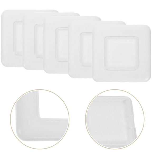Worgeous 5Pcs Air Conditioning Wall Hole Covers Square Waterproof Easy to Clean for Home Decoration