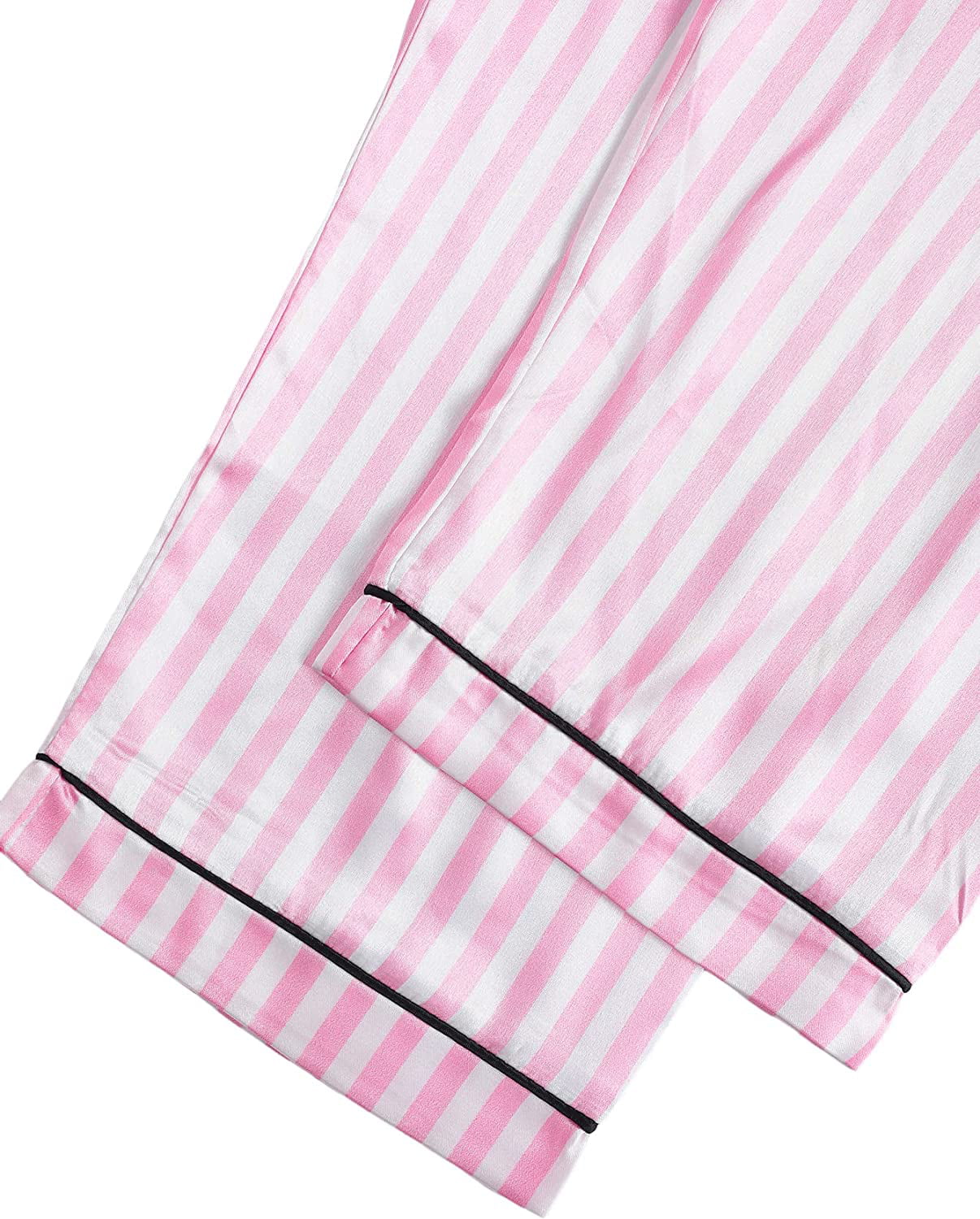 LYANER Women's Pajamas Set 7pcs Silk Satin Sleepwear Loungewear Cami Shirt PJ Set