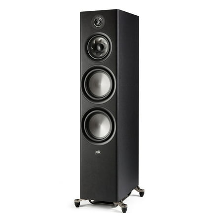 Polk Audio - Polk Reserve R700 Tower Speaker, 1" Pinnacle Ring Tweeter, Dual 6.5" Turbine Cone Woofers & Dual 8" Long-Throw Drivers - Black