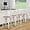 White, variant on Andeworld High Back Removable Back Bar Stool, Black (Set of 4)