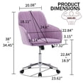 thumbnail image 3 of Adjustable Office Chair Ergonomic Swivel Design with Dual Back Support Comfortable Computer Chair for Long Sitting Home Bedroom Use Lilac, 3 of 7