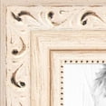 thumbnail image 1 of 8x8 inch white picture , this 1.25" wood poster  is old white wash with bead, for your art or photos - comes with regular glass, womd11234-8x8, 1 of 2