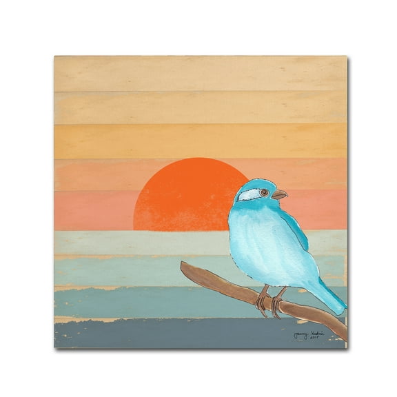 Trademark Fine Art 'Blue Bird By Water' Canvas Art by Tammy Kushnir