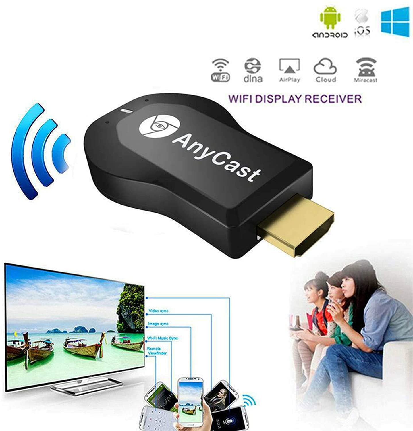 Avizar Dongle Récepteur vidéo Wifi HDMI Image Full HD 1080p Miracast,  Airplay, DLNA - Lecteur multimédia - LDLC