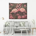 thumbnail image 2 of WOBOGO Ragged Pink Flamingos Tapestry 90×60in Home Living Room Bedroom Wall Hanging Ornaments, 2 of 10