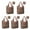Brown Christmas Dessert, variant on 5 Pack Foldable Shopping Bag,Brown Christmas Snowflake Pattern Reusable Grocery Bags with Pockets,Large Reusable Tote Bags with Handles Waterproof & Lightweight
