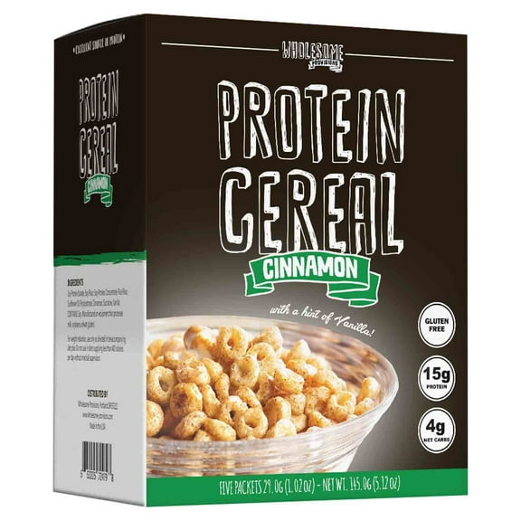Protein Cereal, Low Carb Cereal, High Protein Cereal, 15g Protein, 6g Net Carbs, High Performance Cereal (Cinnamon)