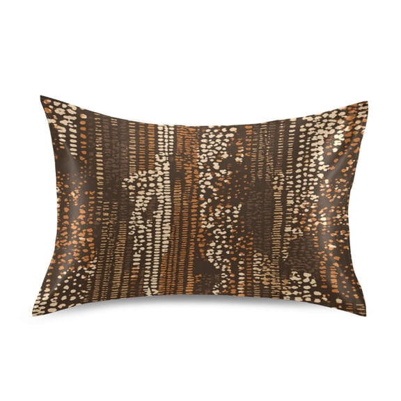 Satin Pillow Case Envelope Pillow Covers Standard Size Soft Pillow Cases for Bedroom, Snake Skin Printed