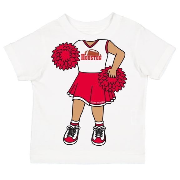 Future Tailgater Heads Up! Cheerleader Infant Toddler Youth T-Shirt for Houston Fans