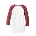 thumbnail image 4 of District Women's Fitted Very Important Tee 3/4-Sleeve Raglan Dt6211 Heathered Red/ White XXL, 4 of 4