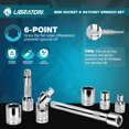 thumbnail image 4 of LIBRATON 37PCS 1/4" Drive Mini Socket & Ratchet Wrench Set with Bits, 4-13mm Shallow Sockets, Magnetic Driver Handle, Extension Bars & Univ, 4 of 9