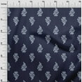 thumbnail image 2 of oneOone Polyester Lycra Fabric Leaves & Floral Block Printed Craft Fabric BTY 56 Inch Wide, 2 of 4