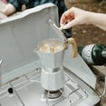 thumbnail image 2 of GROSCHE MILANO STONE Stovetop Espresso Maker, Moka Pot, 9 Espresso Cups, Fossil Grey, 2 of 4