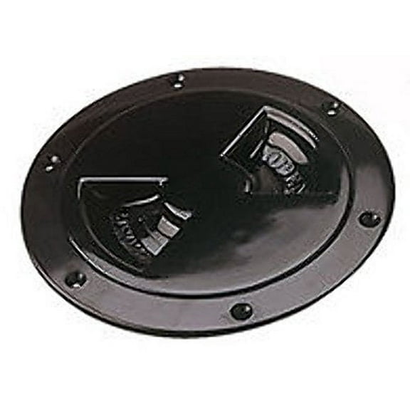 Sealect Designs 6" Screw Out Deck Plate with Collar - Black