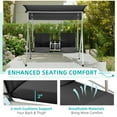 thumbnail image 6 of HOMREST Patio Swing with Adjustable Canopy，Heavy Duty 650 LBS Outdoor Swing with Pivot Storage Table & 2 Cup Holders & Cushions for Yard, Lawn, Backyard, Black, 6 of 9