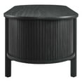 thumbnail image 3 of Coffee Sofa Side Table, Black, Wood, Oval, Living Kitchen Cafe Bistro Hospitality Restaurant, Modern Contemporary HB36879, 3 of 9