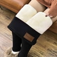 thumbnail image 1 of Pantalones ajustados de cintura alta con relleno de terciopelo y cachemir de otoño, 1 of 3