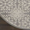 thumbnail image 3 of Walmart Bliss Modern Floral Ivory/Grey 5'3" x Round Area Rug, (5' Round), 3 of 6