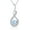 Blue, variant on Infinity Necklaces,925 Sterling Silver Cubic Zirconia Infinity Knot with Dancing Diamond Pendant Necklace,Birthstone Jewelry for Women