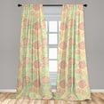 thumbnail image 5 of Ambesonne Colorful Curtains, Flowers Polka Dots, Pair of 28"x95", Multicolor, 5 of 5