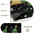 thumbnail image 6 of Round Rugs 7 Ft, Black Christmas Tree Non Slip Area Rugs for Kitchen Bedroom Entryway, Green Golden Xmas Tree Snowflake Winter Washable Carpet Runner Rug Floor Mats for Bedroom Home Decor, 6 of 9